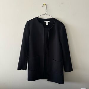 H&M Black Collarless Coat